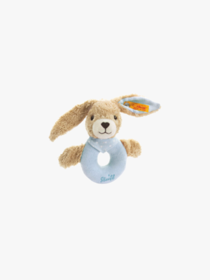 Hoppel Hase Greiflinge mit Rassel [blau]