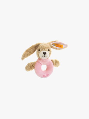 Hoppel Hase Greiflinge mit Rassel [rosa]